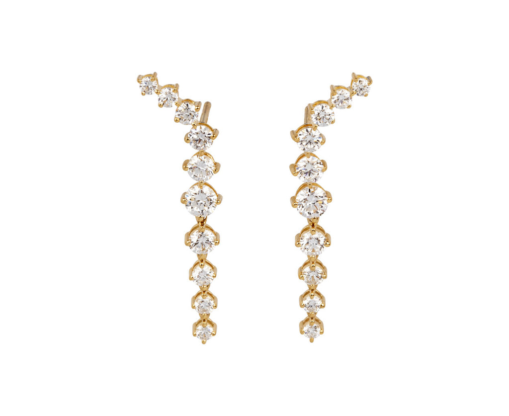Melissa Kaye Mini Aria Diamond Dagger Earrings