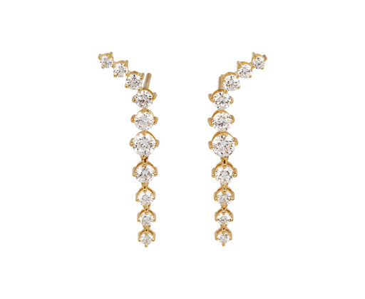 Melissa Kaye Mini Aria Diamond Dagger Earrings