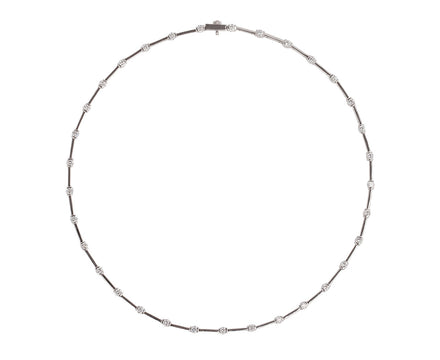 Melissa Kaye White Gold Diamond Zea Linked Necklace