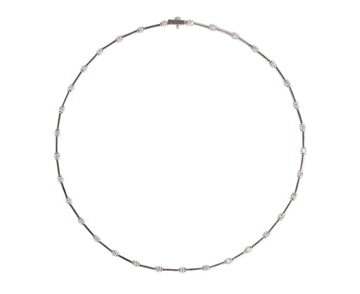 Melissa Kaye White Gold Diamond Zea Linked Necklace
