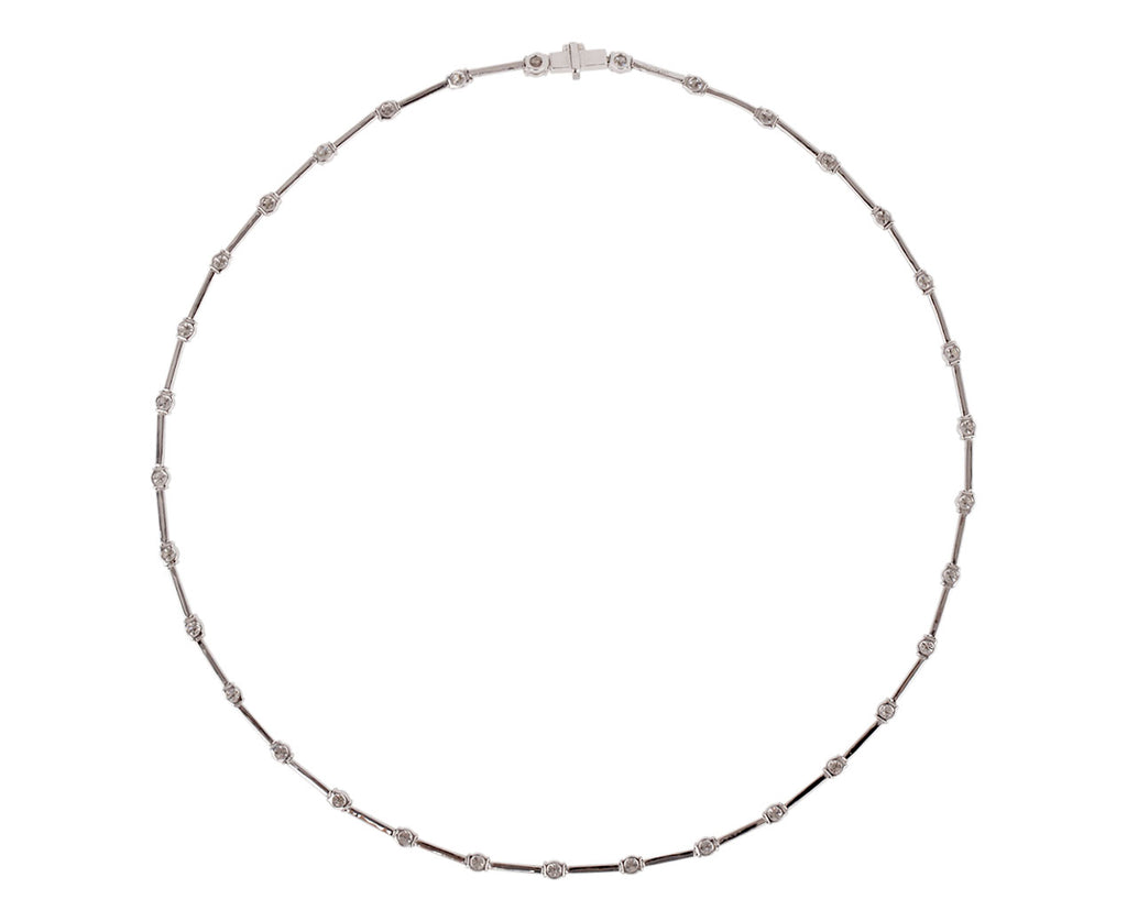 Melissa Kaye White Gold Diamond Zea Linked Necklace Full