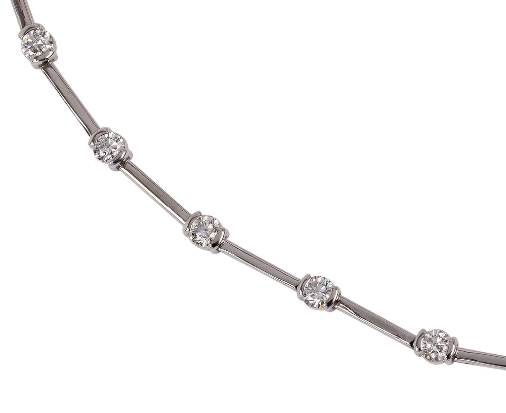Melissa Kaye White Gold Diamond Zea Linked Necklace Close Up Link