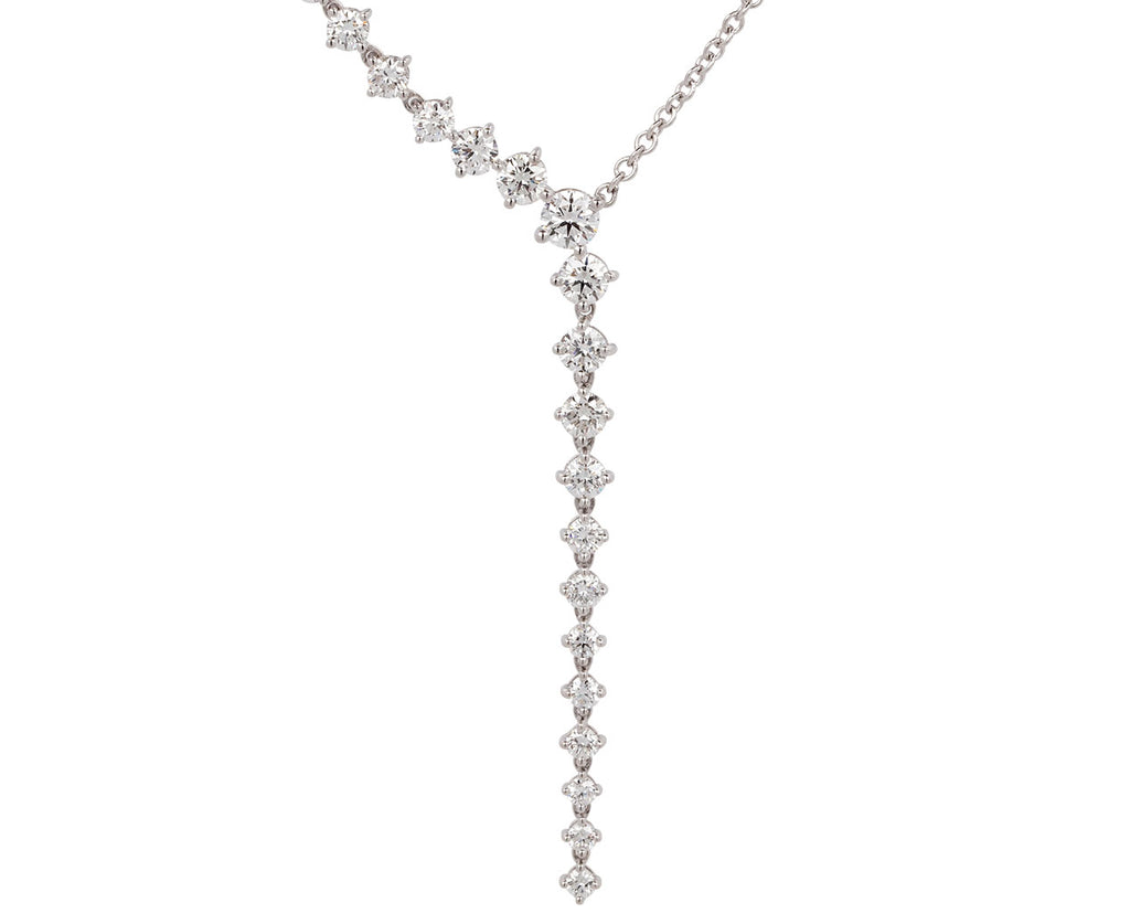Melissa Kaye White Gold Diamond Aria Cascade Necklace Close Up