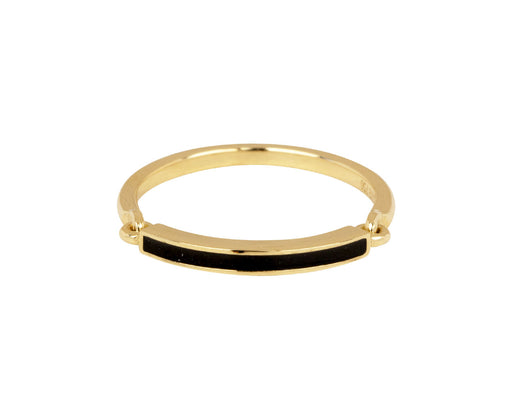 Melissa Kaye Black Enamel Lenox Ring