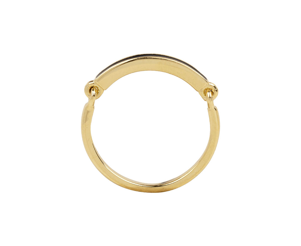 Melissa Kaye Black Enamel Lenox Ring Top
