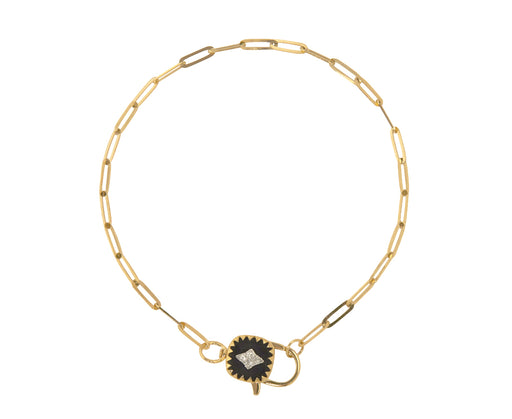 Pascale Monvoisin Black Resin and Diamond Ginger Bracelet