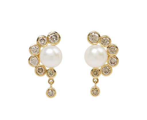 Pearl and Diamond Martha N°2 Earrings