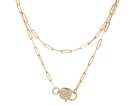 Pascale Monvoisin Louise Long Necklace with Polki Diamonds - Doubled