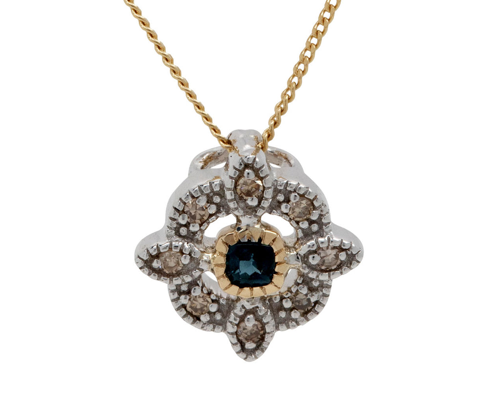 Pascale Monvoisin Bettina London Blue Topaz Pendant Necklace - Closeup