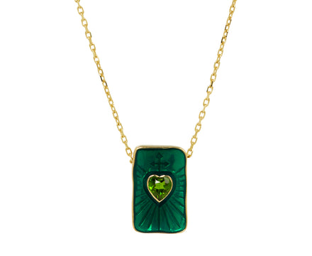 Pascale Monvoisin Deva Diopside Heart Pendant Necklace