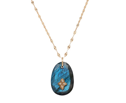 Pascale Monvoisin Labradorite and Diamond Gaia N°1 Necklace