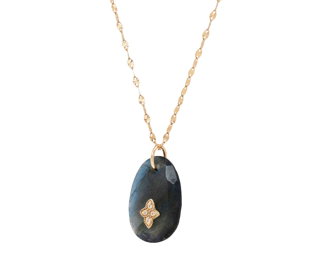 Pascale Monvoisin Labradorite and Diamond Gaia N°1 Necklace - Angled View