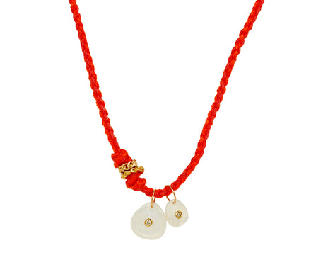 Pascale Monvoisin Mother-of-Pearl and Diamond Holi Pendant Necklace
