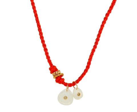 Pascale Monvoisin Mother-of-Pearl and Diamond Holi Pendant Necklace
