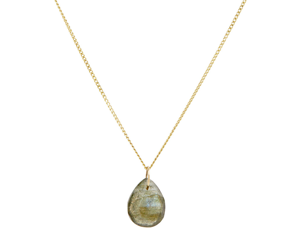 Pascale Monvoisin Labradorite and Diamond Orso Pendant Necklace - Back View