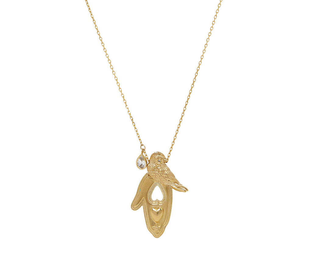 thumbnail image 2 of 24k Gold-Plated Pre-Columbian Bird Shaman Pendant Necklace – Across The Puddle 2 of 6
