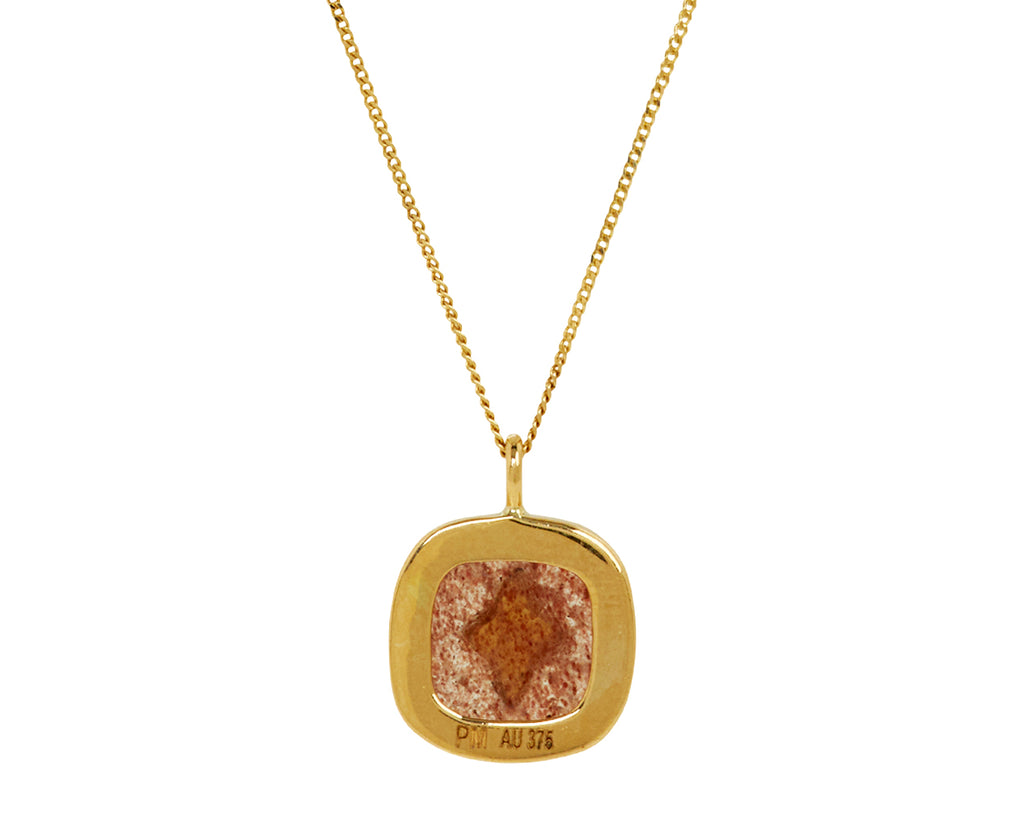 Pascale Monvoisin Strawberry Quartz and Diamond Pierrot Necklace - back