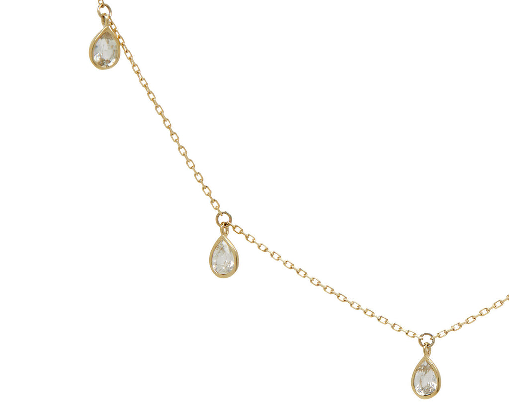 Pascale Monvoisin Palerme White Sapphire Necklace - Closeup