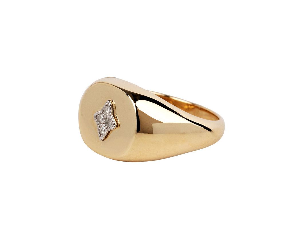 Pascale Monvoisin Gold Louise Signet Ring - Side View