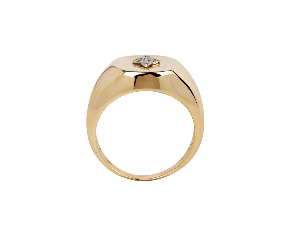 Pascale Monvoisin Gold Louise Signet Ring - Vertical View