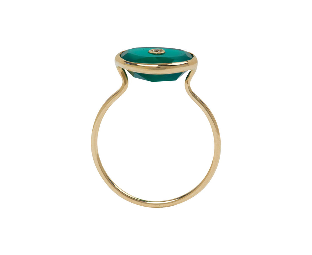 Pascale Monvoisin Green Onyx Orso Ring - top down
