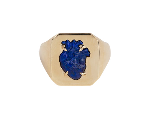 Lapis From the Heart Signet Ring