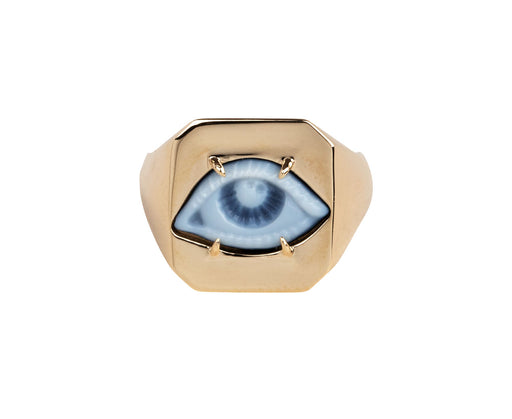 Cameo Eye of the Beholder Signet Ring