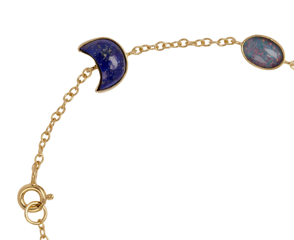 Cobalt Tone Five Mini Charm Bracelet