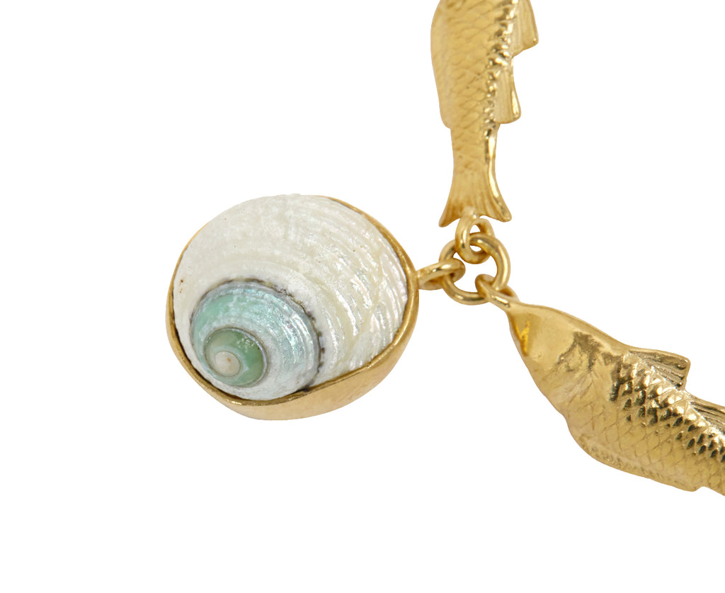 Grainne Morton Fish Charm Bracelet - Closeup