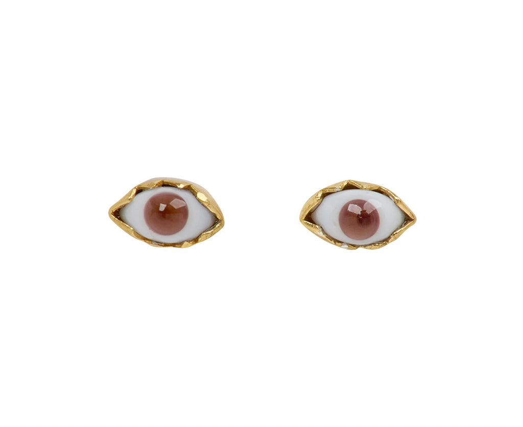 Grainne Morton Brown Evil Eye Post Earrings