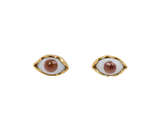 Grainne Morton Brown Evil Eye Post Earrings