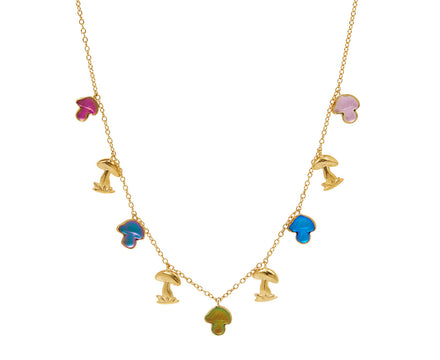 Grainne Morton Nine Mini Mushroom Charm Necklace