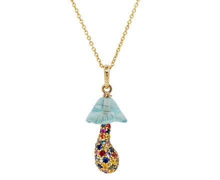Martina Kocianova Aquamarine and Sapphire Shroom Necklace