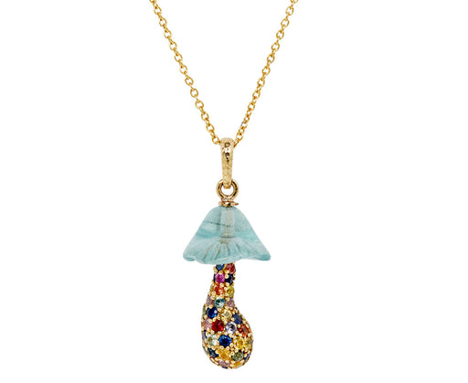 Martina Kocianova Aquamarine and Sapphire Shroom Necklace