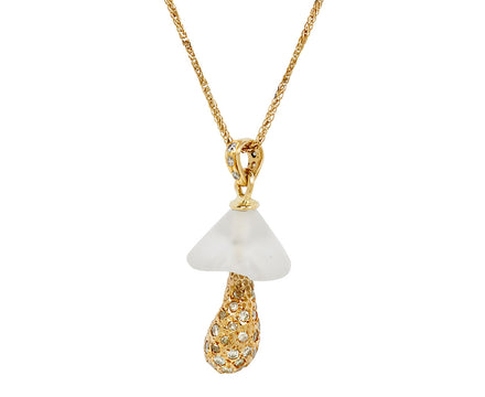 Crystal Shroom with Diamond Necklace