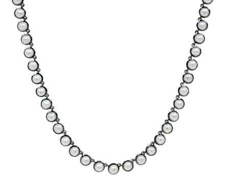 Nak Armstrong Nakard Pearl Cabochon Riviere Dot Necklace