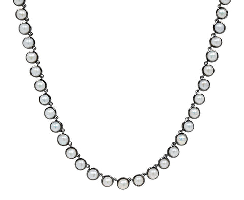 Nak Armstrong Nakard Pearl Cabochon Riviere Dot Necklace