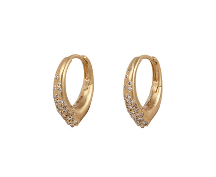 Small The Arch Champagne Diamond Power Hoop Earrings