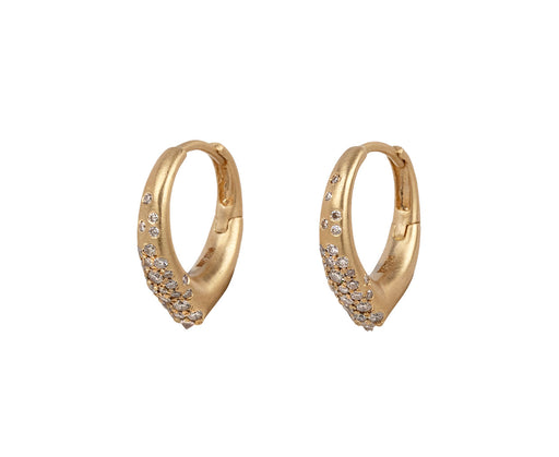 Small The Arch Champagne Diamond Power Hoop Earrings