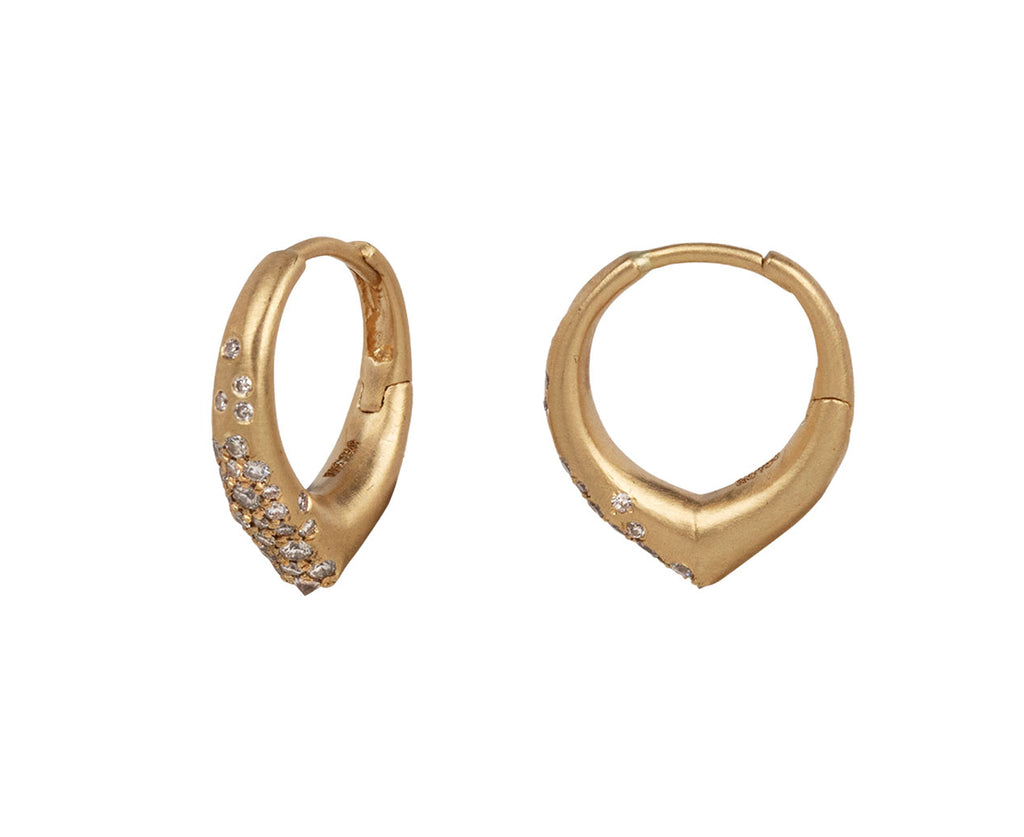 Small The Arch Champagne Diamond Power Hoop Earrings