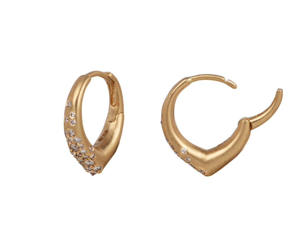 Small The Arch Champagne Diamond Power Hoop Earrings