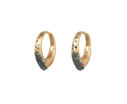 Small The Arch Blue Diamond Prosperity Hoop Earrings