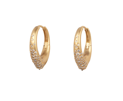Big The Arch Champagne Diamond Power Hoop Earrings