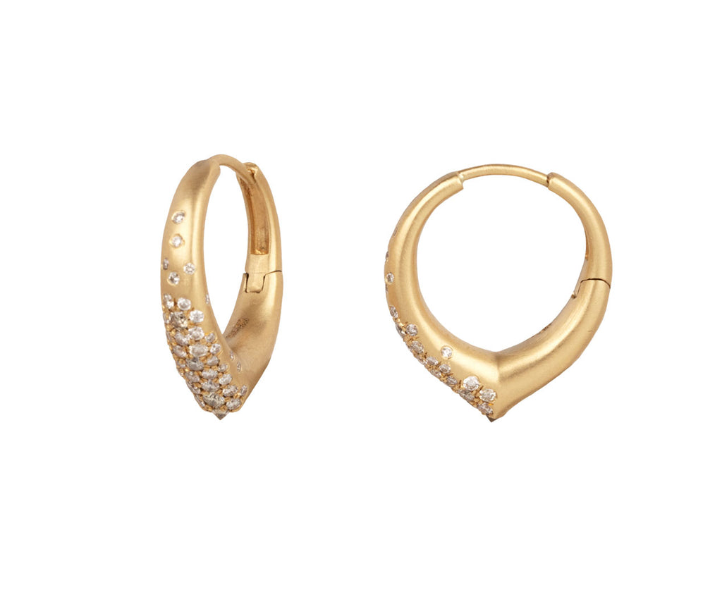 Big The Arch Champagne Diamond Power Hoop Earrings