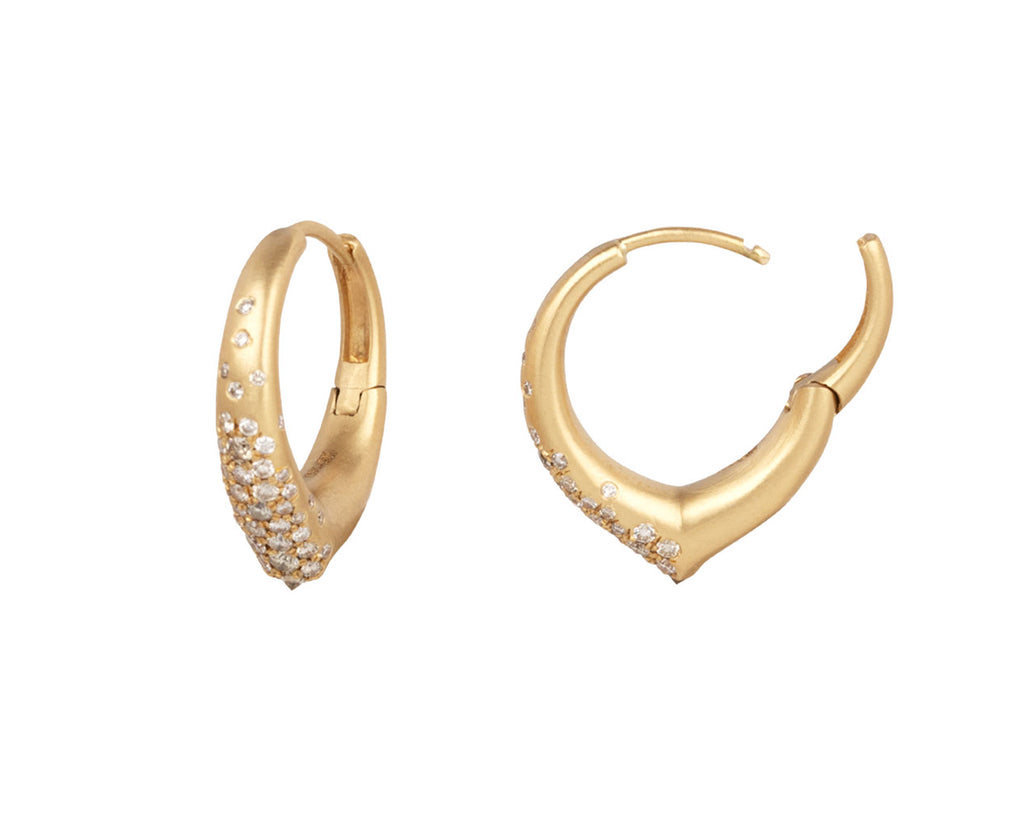 Big The Arch Champagne Diamond Power Hoop Earrings