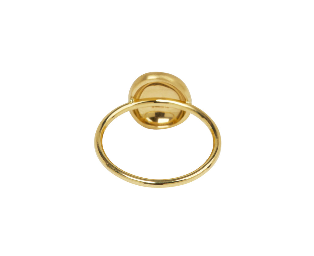 Big Blue and Black Diamond Healing Eye Ring