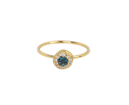 Small Diamond Healing Eye Ring