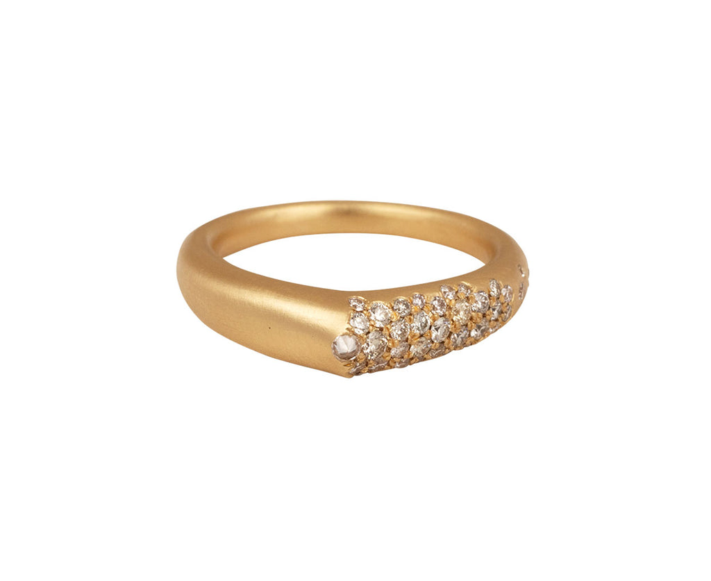 Champagne Diamond The Arch Power Stripe Ring