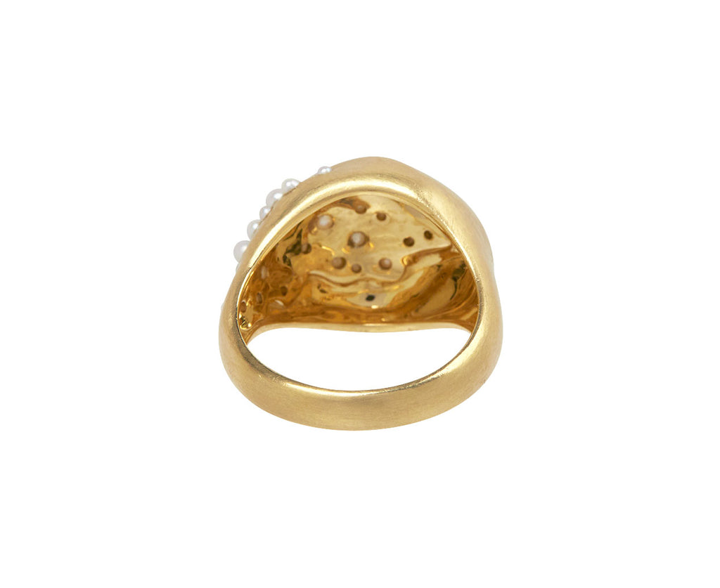 Drop Pearl Round Ring