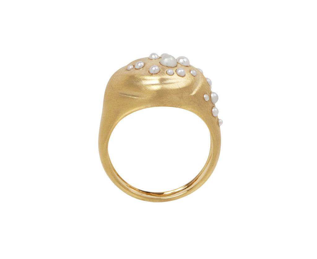 Drop Pearl Round Ring